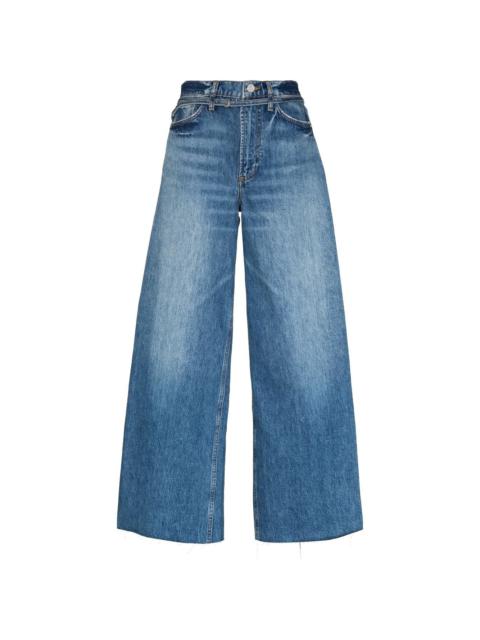 faded-effect boyfriend-cut jeans