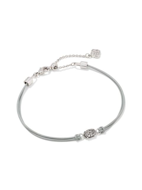 KENDRA SCOTT Emilie Silver Corded Bracelet in Platinum Drusy