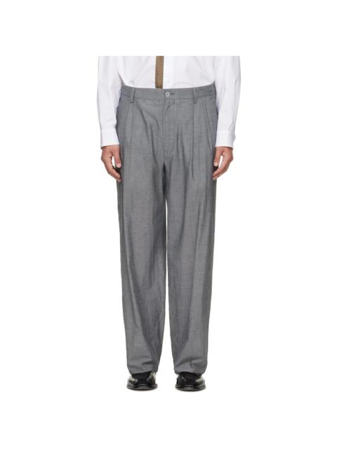 MAGLIANO Gray Zipped Double Pleats Trousers