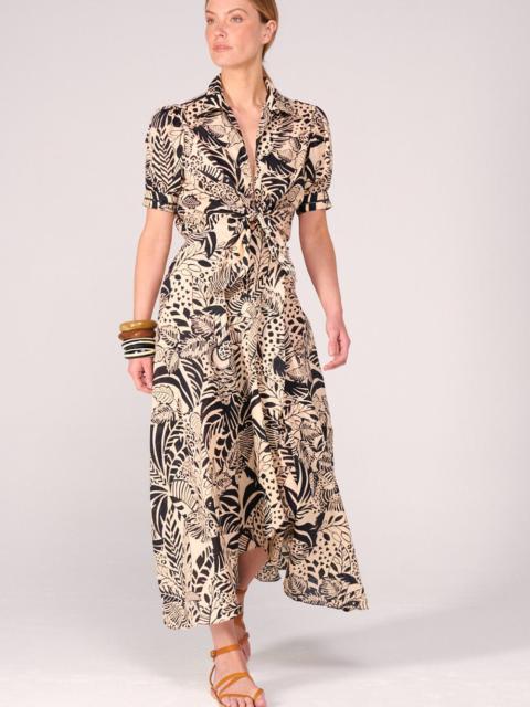 Poupette St Barth Long Dress Eren - Black Toucan