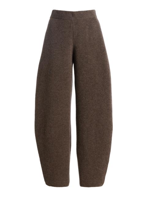 BY MALENE BIRGER Carmela Mid-Rise Wool-Blend Straight-Leg Pants brown