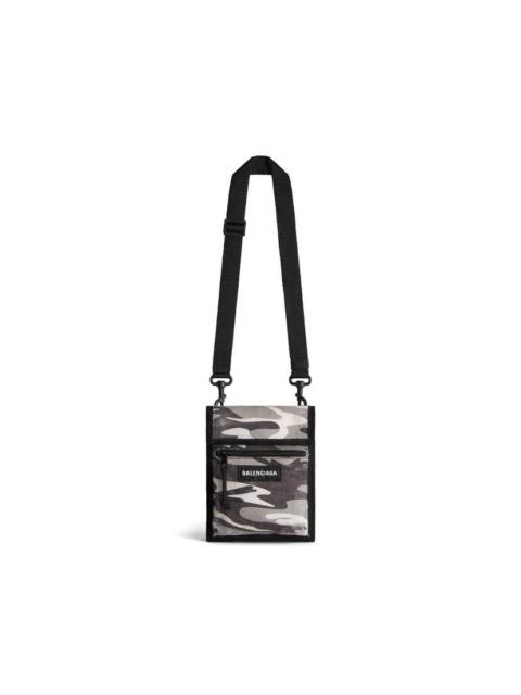 Men's Explorer Small Pouch With Strap Camo Print  in Grey