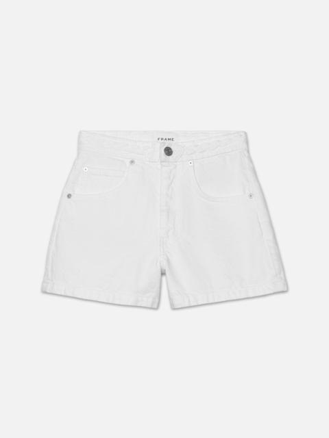 FRAME Braided Waistband Short in White