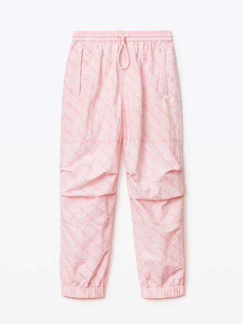 Alexander Wang LOGO TRACK PANT IN CRINKLE NYLON