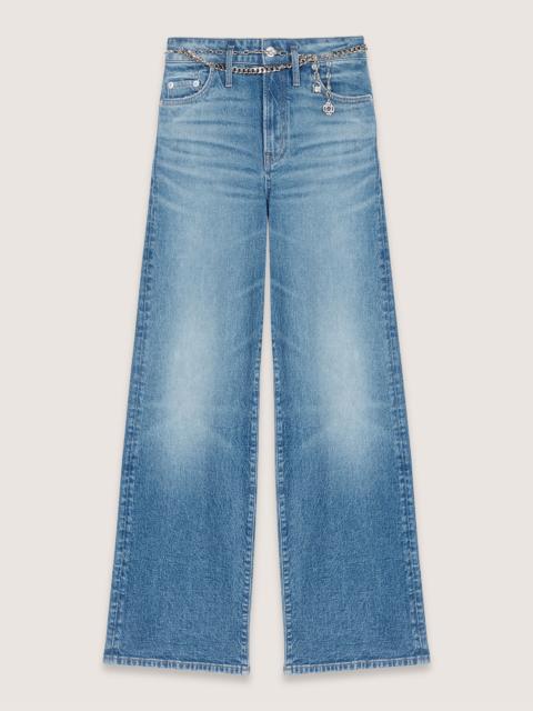 maje Jeans with chain-link belt