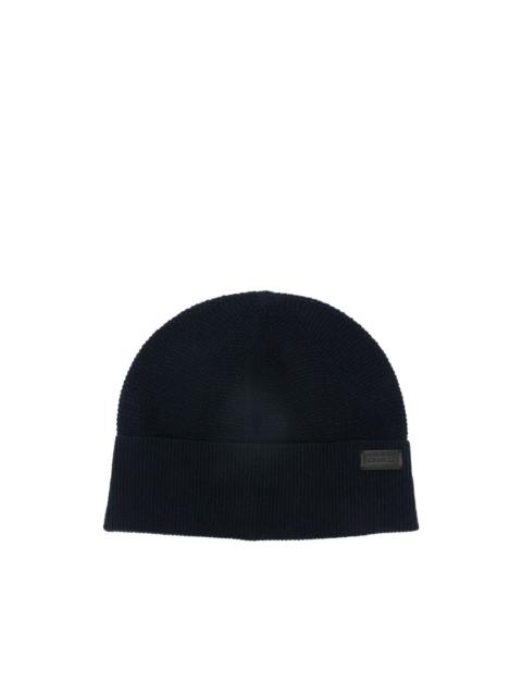 Canali logo-patch beanies
