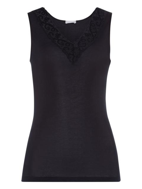 HANRO Moments Lace Trim Cotton Tank Top