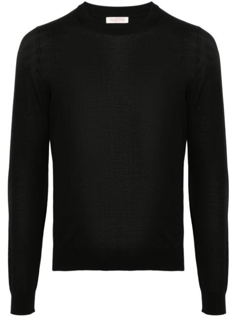 fine-knit cashmere-silk jumper