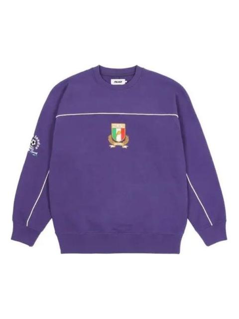 PALACE PALACE SS21 Mumma Mia Crew Purple Italy Soccer/Football Logo Round Neck Long Sleeves Unisex P20CS175
