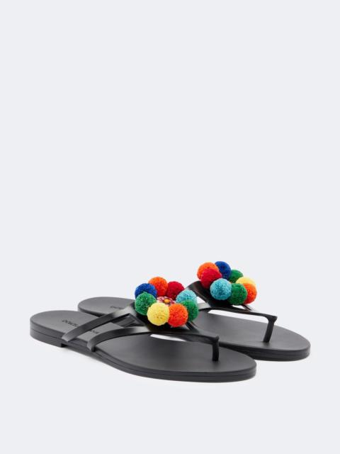 Dolce & Gabbana Embellished thong sandals