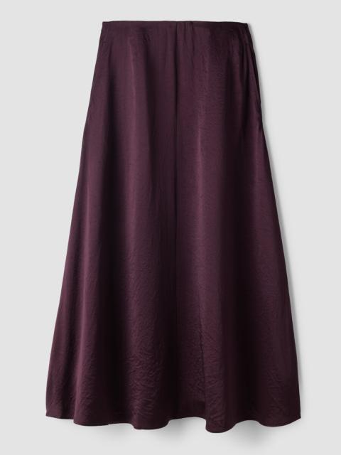 EILEEN FISHER Textured Satin Half-Circle Skirt