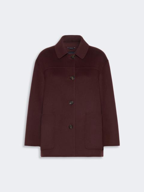 'S Max Mara GIUGNO Wool drap short coat - DARK RED