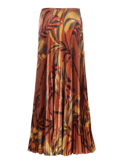 Beyond Convention Pleated Maxi Skirt multi