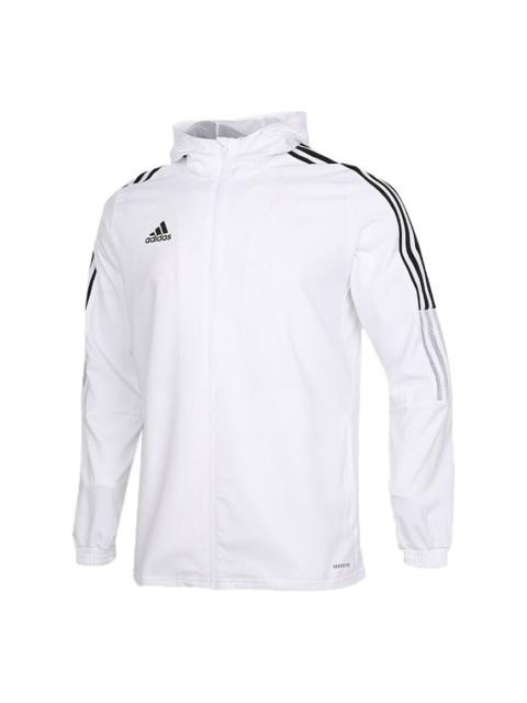 adidas Tiro21 Wb Soccer/Football Sports Hooded Jacket White GP4966