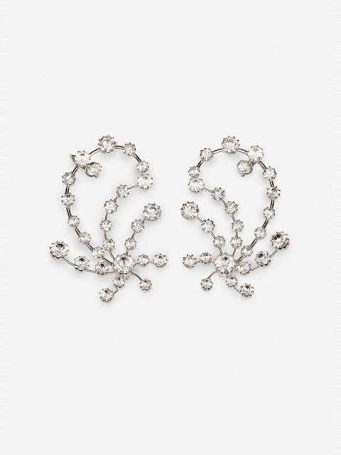 MAGDA BUTRYM Crystal-embellished branching earrings in silver