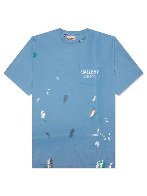GALLERY DEPT. VINTAGE LOGO PAINTED TEE - DUSTY BLUE