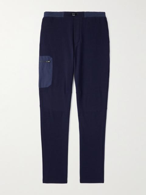 SEASE Straight-Leg Shell-Trimmed Wool-Blend Drawstring Trousers