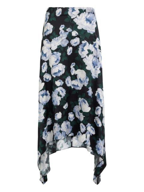 Stella McCartney floral-pattern asymmetrical skirt