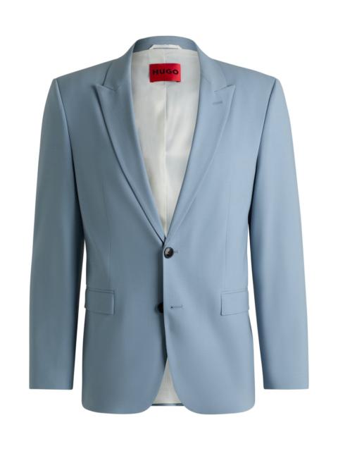 HUGO EXTRA-SLIM-FIT BLAZER IN WOOL-BLEND POPLIN