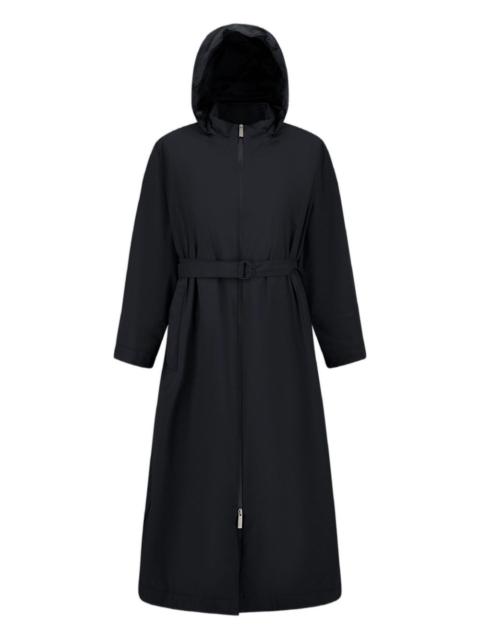 Herno hooded belted raincoat