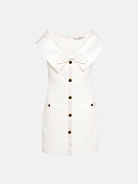 Alessandra Rich CADY MINI DRESS WITH DUCHESSE COLLAR AND BOW
