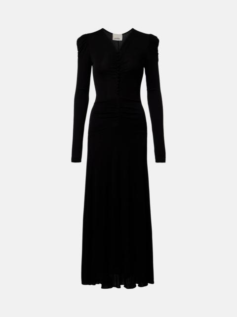 Nejma gathered midi dress