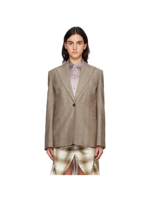 GIA STUDIOS Brown Striped Blazer