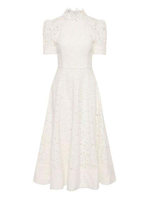 REBECCA VALLANCE embroidered midi dress