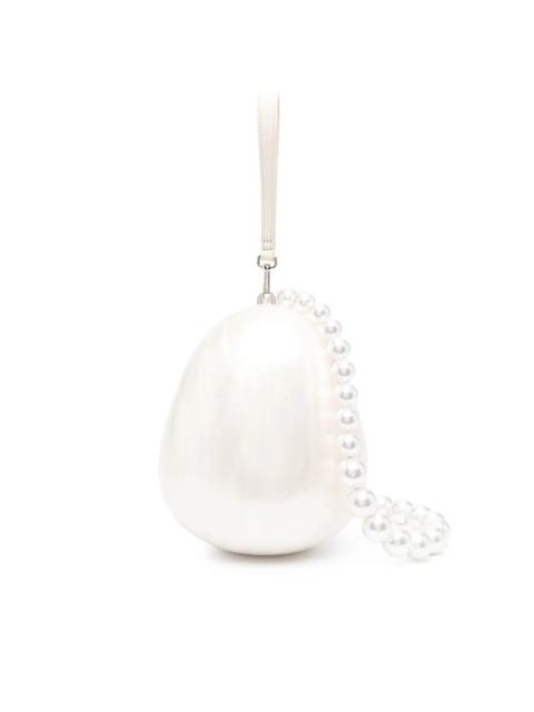 Simone Rocha LARGE PEARL CROSSBODY EGG BAG - PEARL