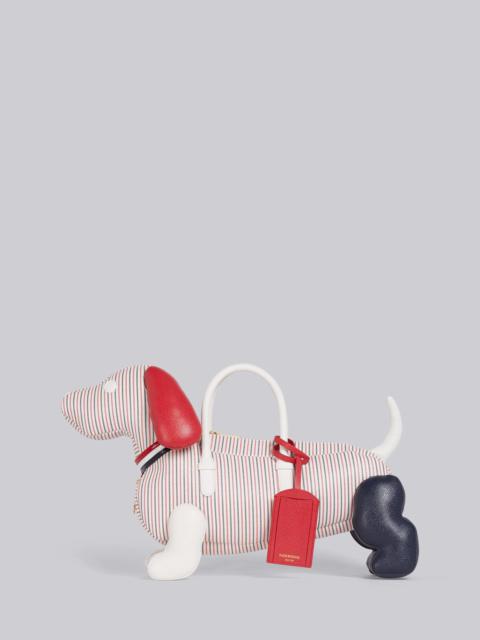Thom Browne RWB Pebbled Seersucker Print Hector Jr. Bag