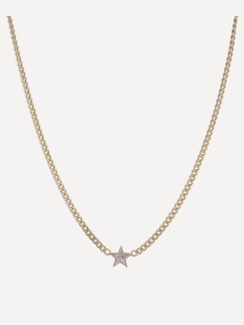 ROXANNE FIRST 14ct Gold Super Duper Diamond Star Pendant Necklace