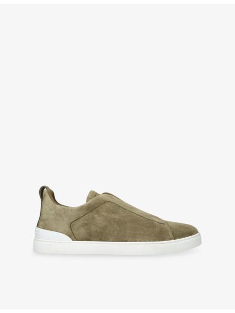 ZEGNA Triple Stitch Suede Trainers