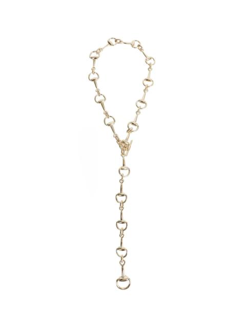 GUCCI Horsebit Lariat Necklace