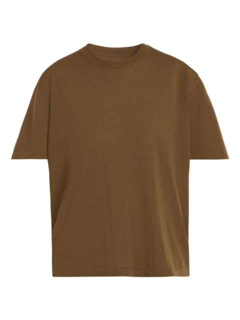 armarium Women's Merino Wool Crewneck T-Shirt - Olive Green