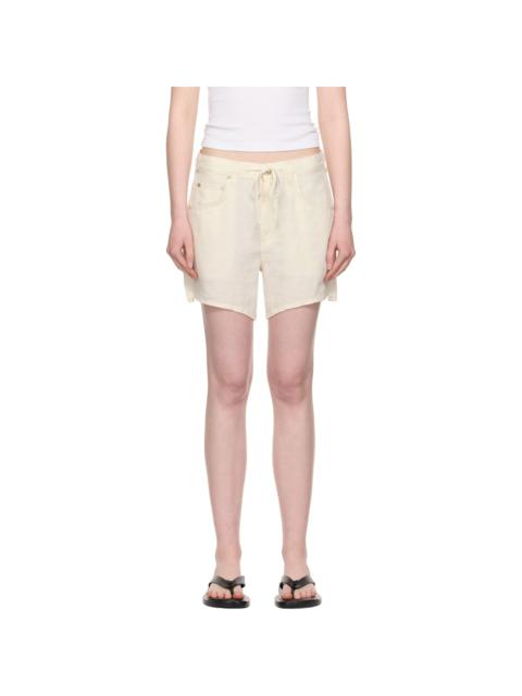 Citizens of Humanity Beige Brynn Linen Shorts
