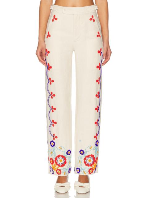 BODE Beaded Garden Party Trouser
