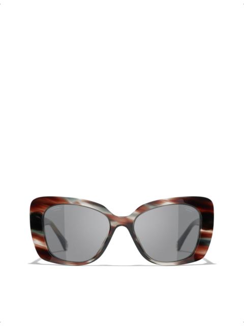 CHANEL Rectangle Sunglasses