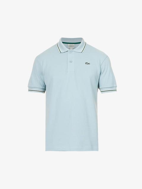 Le FLEUR* x Lacoste brand-patch regular-fit cotton-piqué polo shirt