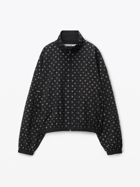 Alexander Wang HOTFIX COACHES JACKET IN CRINKLE NYLON