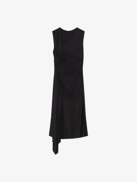 ASYMMETRICAL DRAPED DRESS IN JERSEY