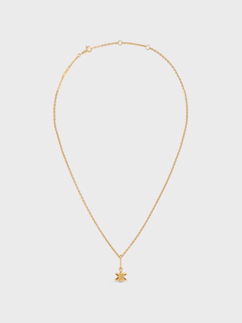 CELINE Triomphe Solitaire Necklace in Brass with Gold Finish