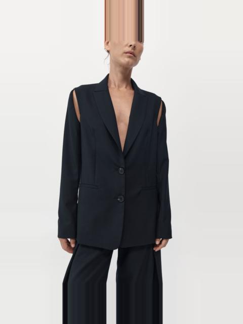 ST. AGNI Zip Detail Blazer - Black