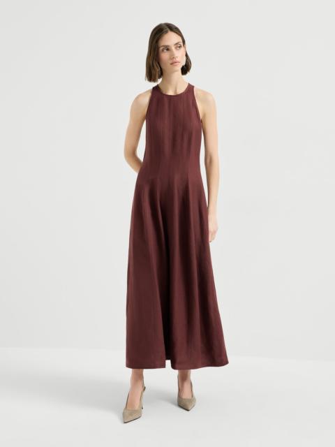 Brunello Cucinelli Viscose and linen fluid twill dress