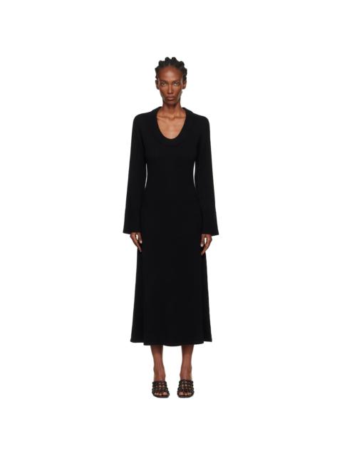 Loulou de Saison Black Ari Long Knit Maxi Dress