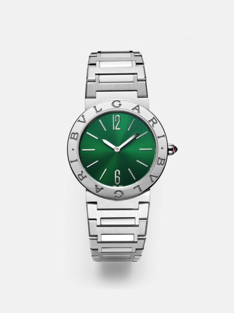 BVLGARI Bvlgari Bvlgari Lady 33mm stainless steel watch with rubellite