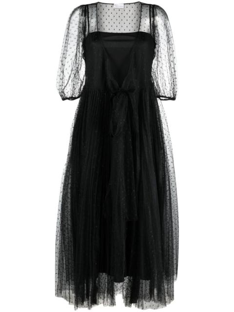 REDValentino short-sleeved tulle midi dress