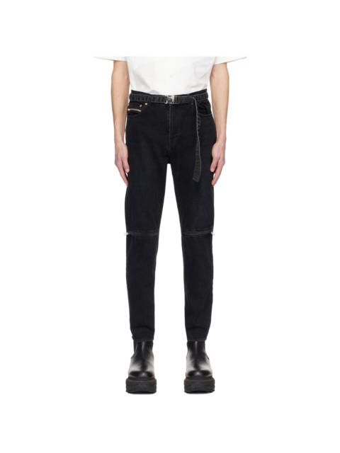 sacai Black Zip Jeans