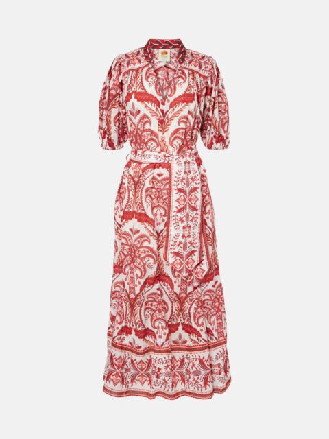 FARM RIO Tropical Cameo paisley cotton maxi dress