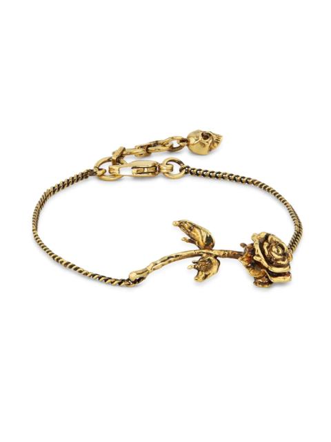 Alexander McQueen Women's Goldtone Dipped Rose Charm Bracelet - Giallohava