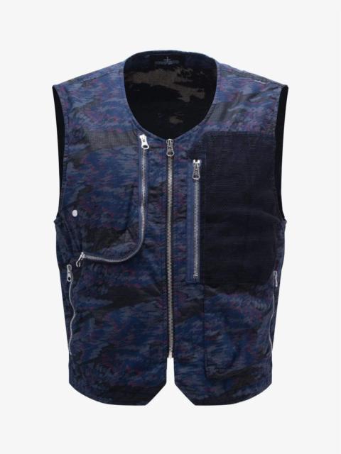 Stone Island Shadow Project Stone Island Shadow Project Blue Dévoré Utility Vest